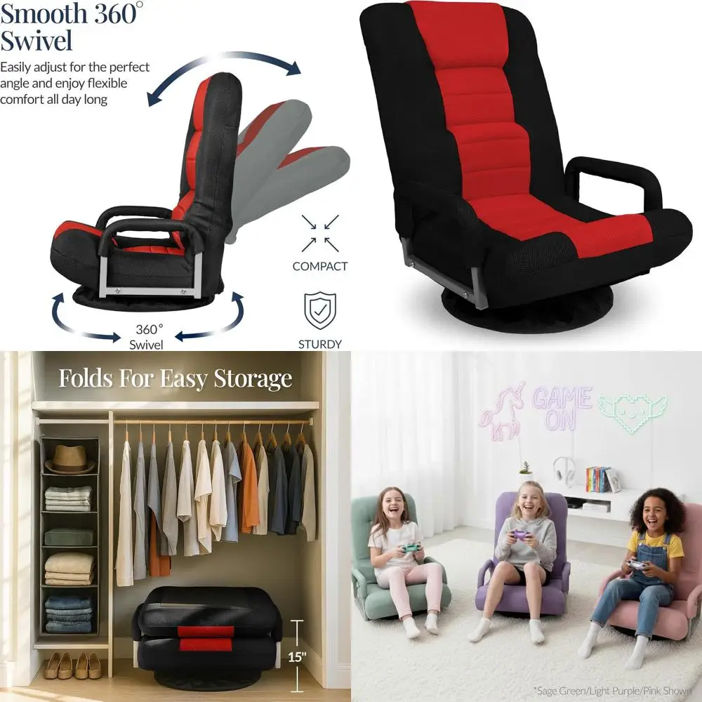 Gaming & Esports District - 360° Ergonomic Swivel Chair with Lumbar