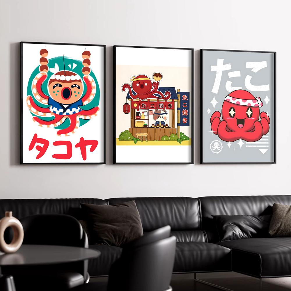 Cute Takoyaki Poster Wall Post - Esports Gaming Poster ulasan dan harga
