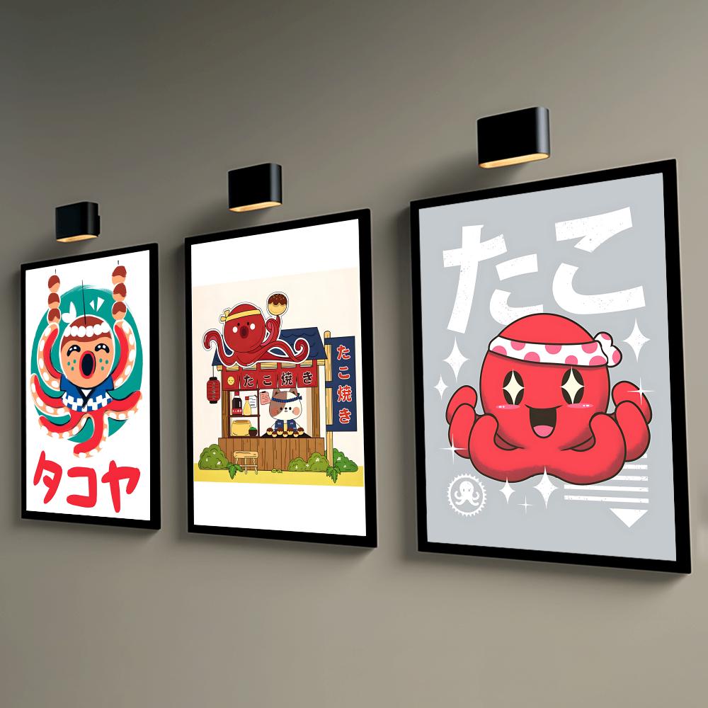 Cute Takoyaki Poster Wall Post - Esports Gaming Poster ulasan dan harga