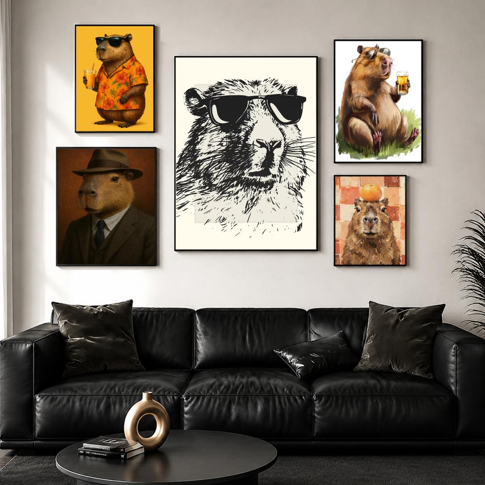 Sunglasses Capybara Print Wall - Esports Gaming Poster ulasan dan harga