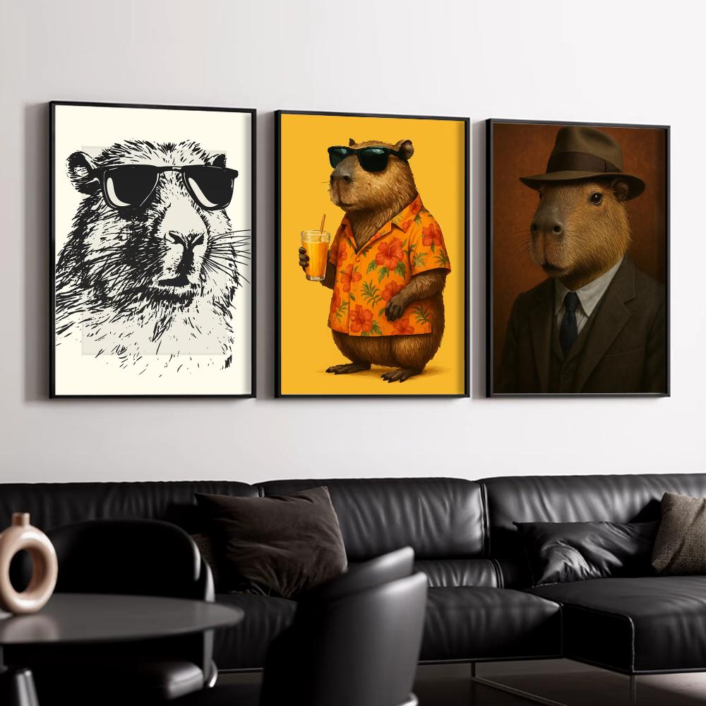 Sunglasses Capybara Print Wall - Esports Gaming Poster ulasan dan harga
