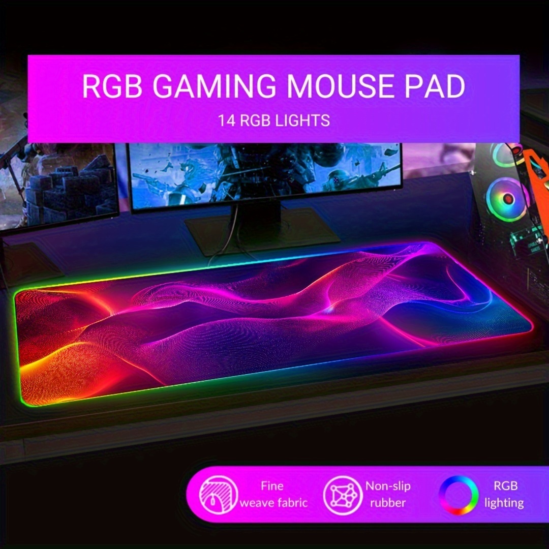 RGB LED Colorful Wave Large Ga - Mouse Pad Extended Rgb ulasan dan harga