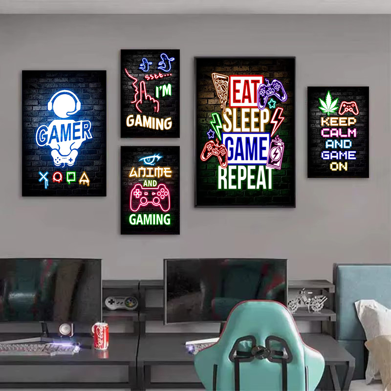 1pc Frameless Canvas Painting  - Esports Gaming Poster ulasan dan harga