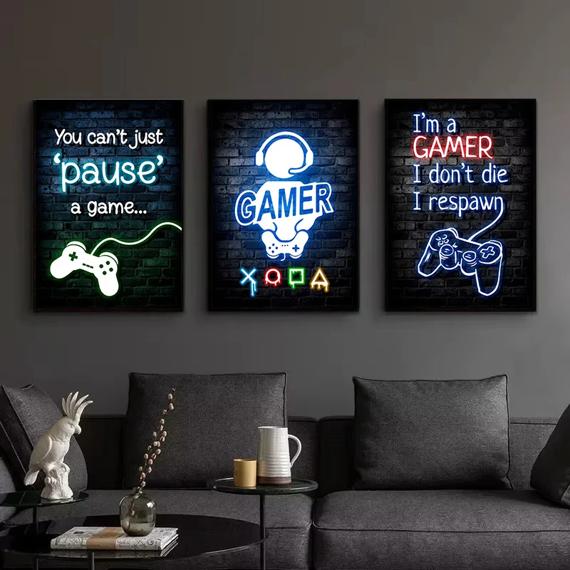 1pc Frameless Canvas Painting  - Esports Gaming Poster ulasan dan harga