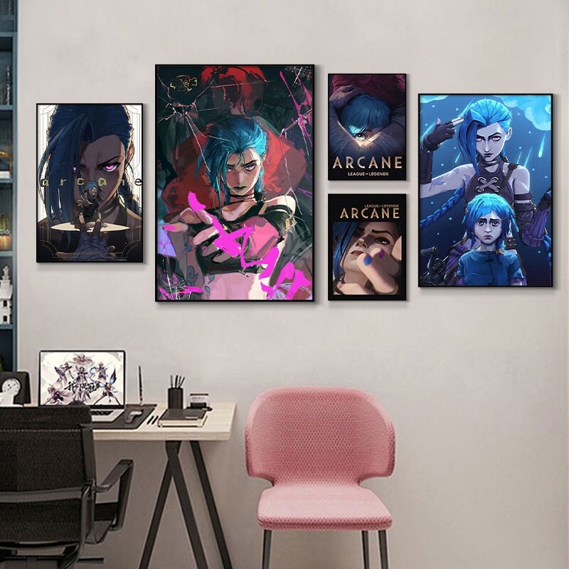 Arcane Jinx Close-Up Poster Un - Esports Gaming Poster ulasan dan harga