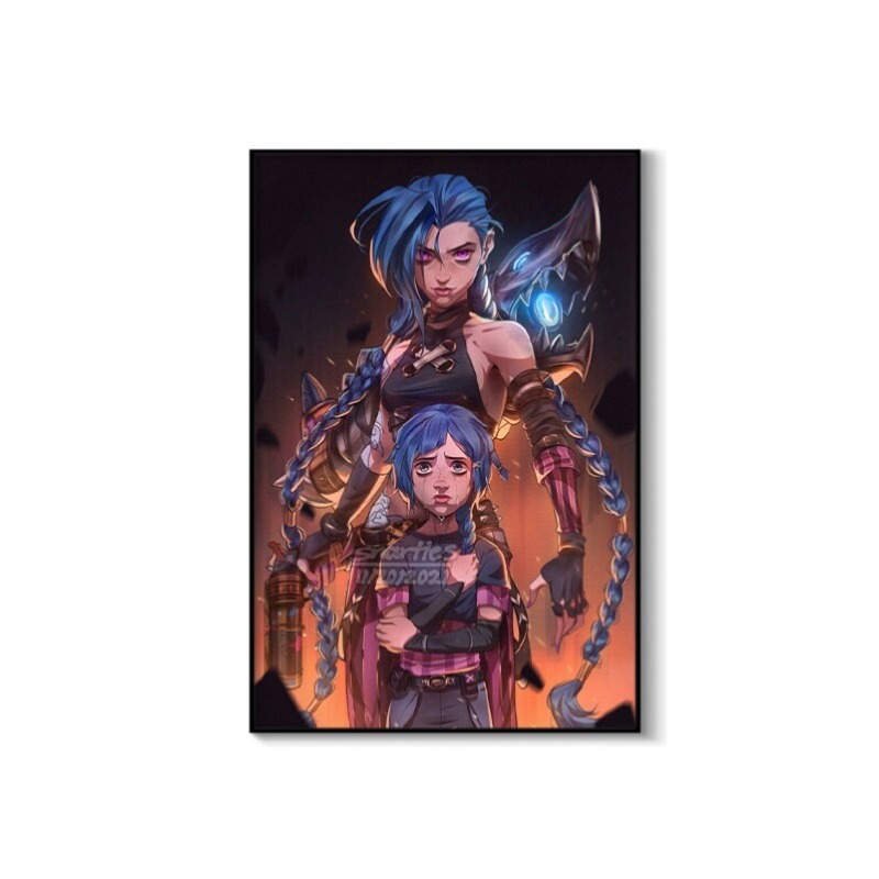 Arcane Jinx Close-Up Poster Un - Esports Gaming Poster ulasan dan harga
