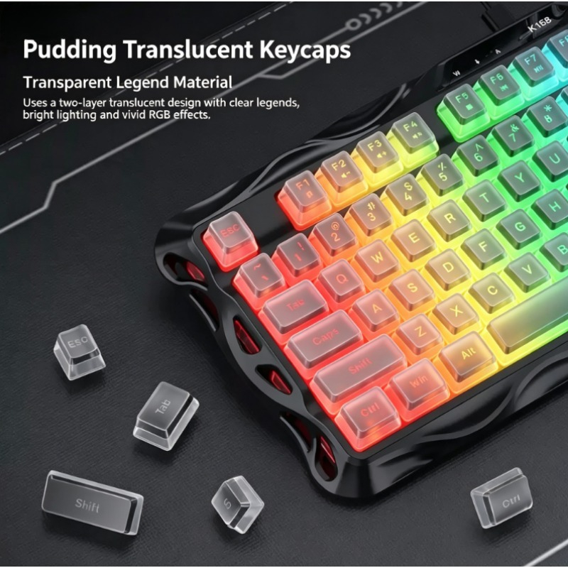 K168 87 Keys Wired Gaming Keyb - Esports Gaming Competition ulasan dan harga