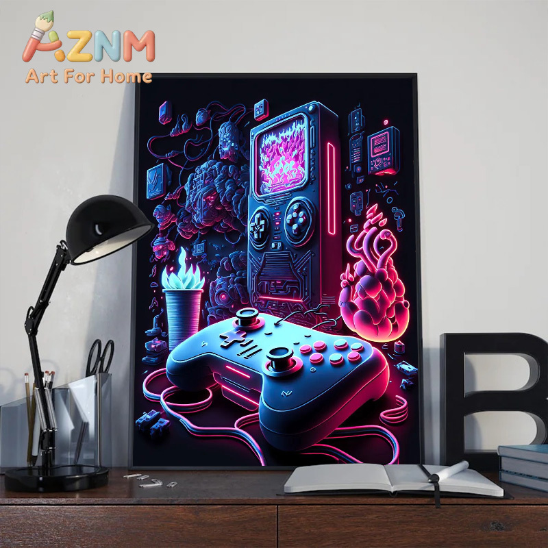Modern Neon Pop Cool Gaming Wa - Esports Gaming Poster ulasan dan harga