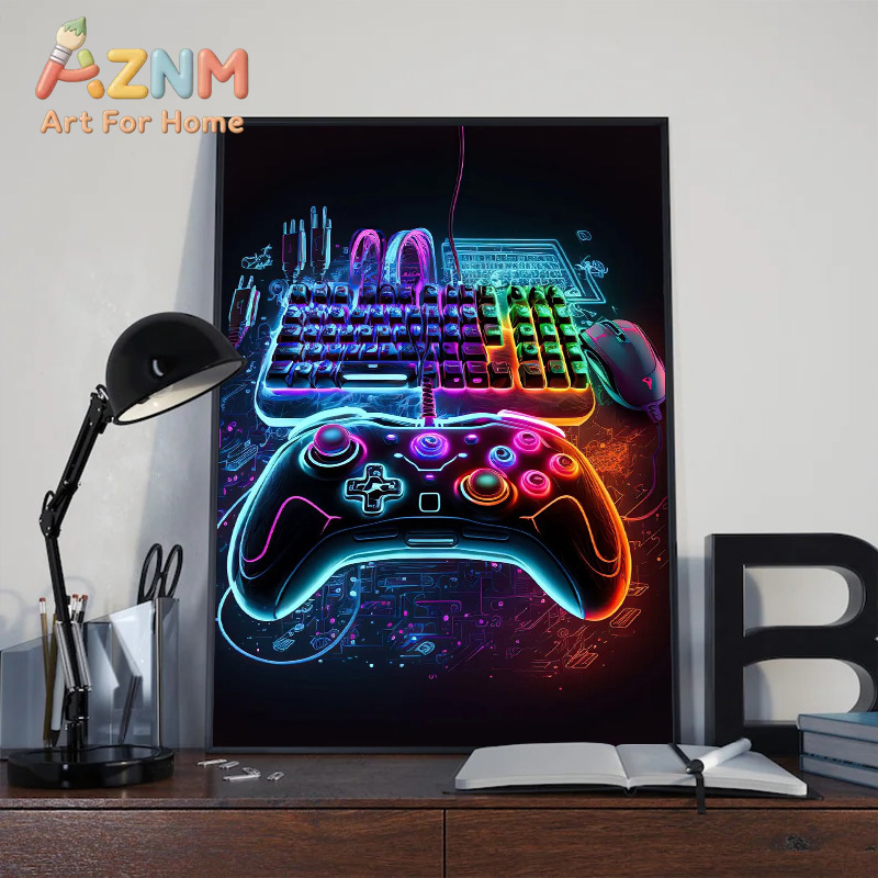 Modern Neon Pop Cool Gaming Wa - Esports Gaming Poster ulasan dan harga