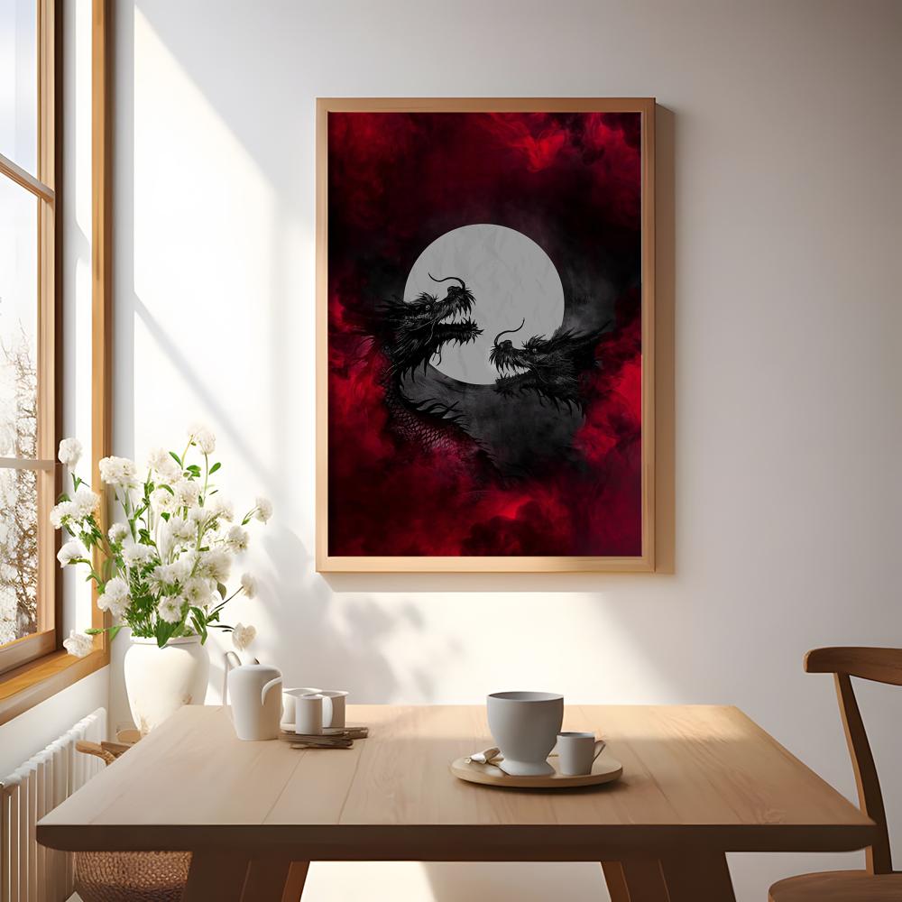 Black Dragon Poster Waterproof - Esports Gaming Poster ulasan dan harga