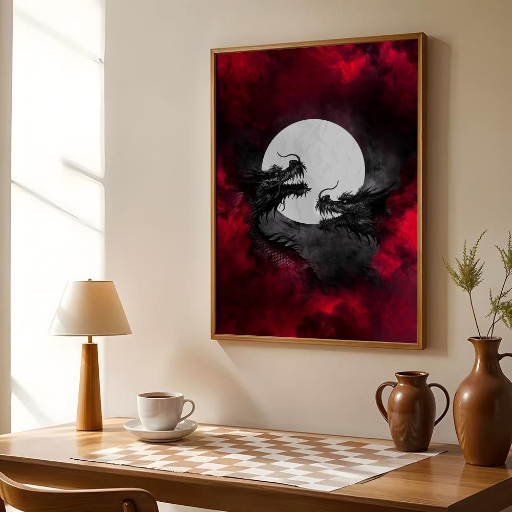 Black Dragon Poster Waterproof - Esports Gaming Poster ulasan dan harga