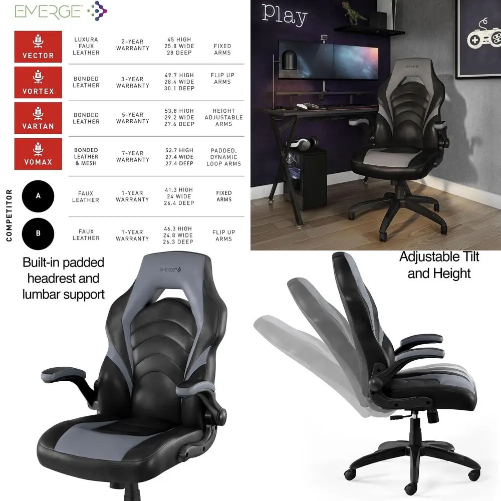 Ergonomic Adjustable Gaming Ch - Gaming & Esports District ulasan dan harga